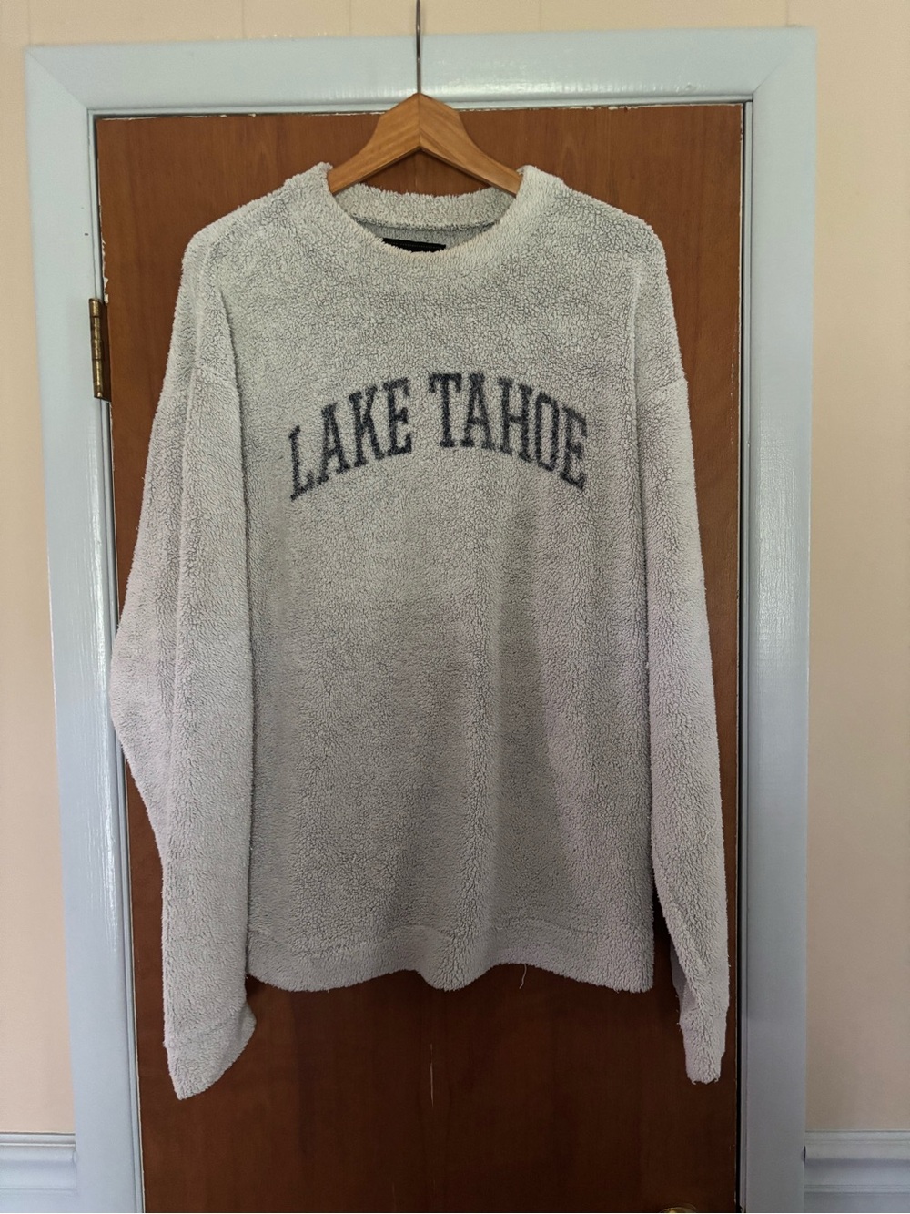 Lake Tahoe Plush Crewneck Sweatshirt - Light Gray